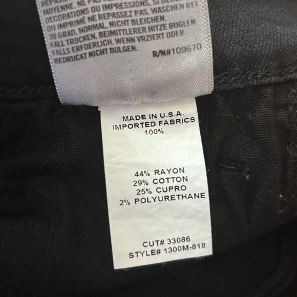 Citizens of Humanity Avedon Stretch Skinny Leg Jeans Axel Black Size 28 - Picture 10 of 10